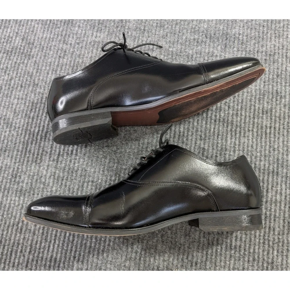 Florsheim Corbetta Cap Toe Oxford Mens 9 Black Leather Business Smart Casual‎